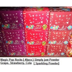 [ 40packs ] Magic Pop Rocks (Powder only) [Grape / Cola / Strawberry / Orange / Lemon]