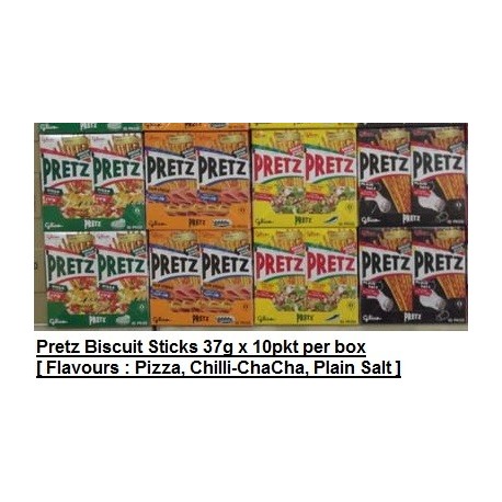 [ 31g x 10packs ] Pretz [Pizza / BBQ Chicken / Original ] Halal