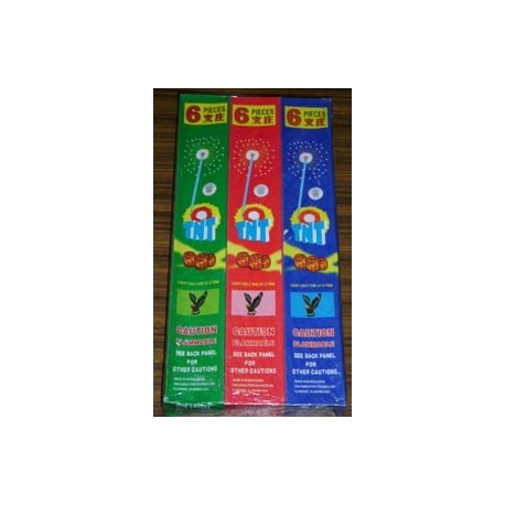 King Cat Sparklers  14INCHES [Blue / Green / Red Mixed ] 5pcs x 6boxes