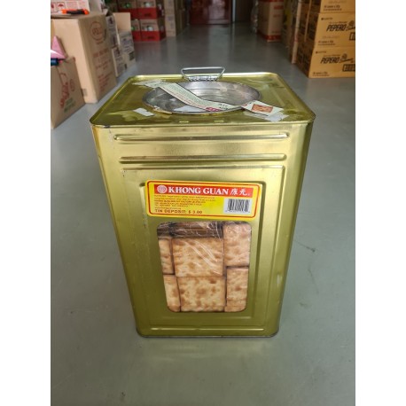 Plain Biscuit Cracker 3kg with Metal Container
