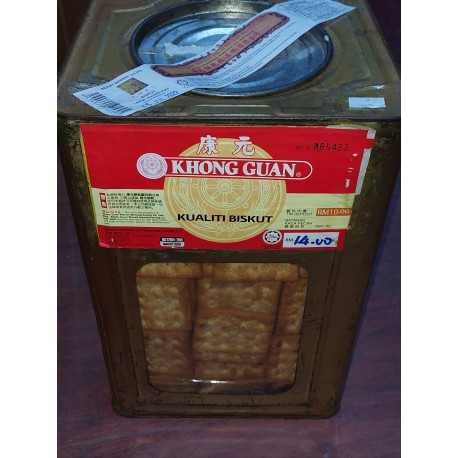 Khong Guan Heong Soh Puff [ Sugar Square Biscuit ] [ Returnable Metal Tin @ $3.00 ]