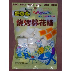 [ 130g x 10 packs ] EGO BBQ Marshmallow ( Plain ) Halal