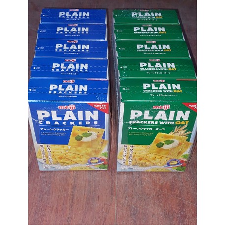 [ 104g x 6 boxes ] Meiji Plain Biscuits Original / Oat [ 26g x 4 sachets per box ]