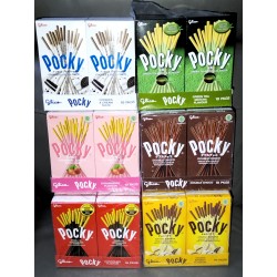 [10pkt] Pocky Sticks [Chocolate/Strawberry/ChocoBanana/WhiteCookie/DoubleChoc/GreenTea] Halal (44g/42g/42g/40g/47g/35g)